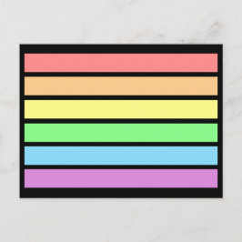 Carte postale LGBT Gay Pastel Pride Arc-en-ciel
