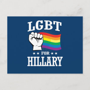 CARTE POSTALE LGBT POUR HILLARY