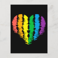 LGBT+pride. Arc-en-ciel du coeur.