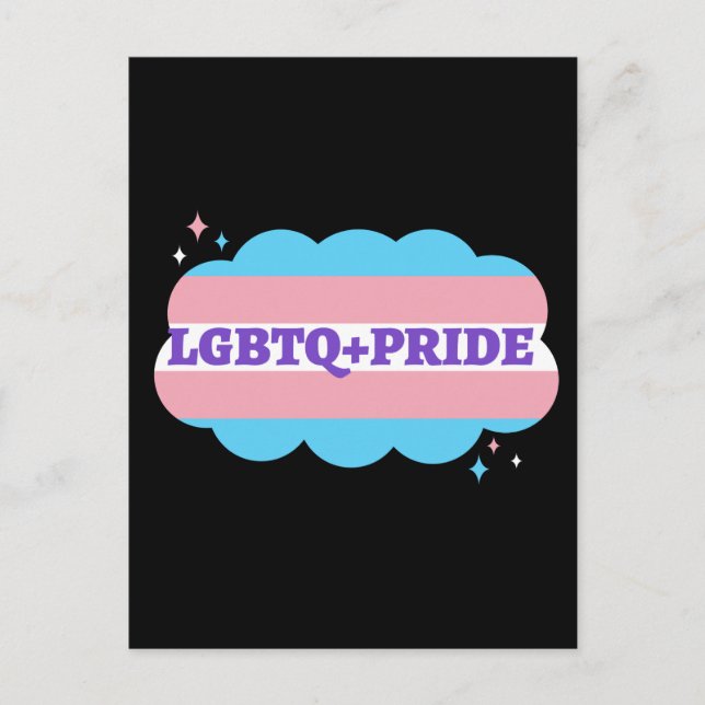 Carte Postale LGBT+Pride. Gay- amour arc-en-ciel. (Devant)