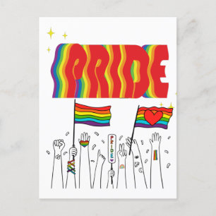 Carte Postale LGBT+Pride. Queer- gay love pride.