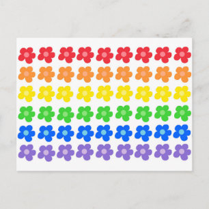 Carte Postale LGBT Rainbow Flowers Gay pride Liberté et égalité