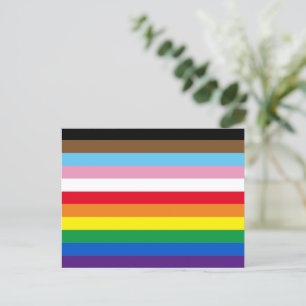 Carte Postale Lgbtq arc-en-ciel 11 bandes inclus drapeau gay pri