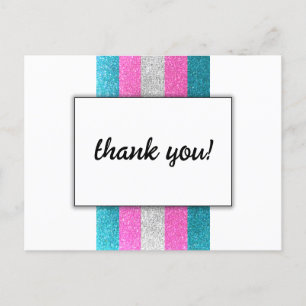 Carte Postale LGBTQ Trans Chic Moderne Mariage blanc Parties sci