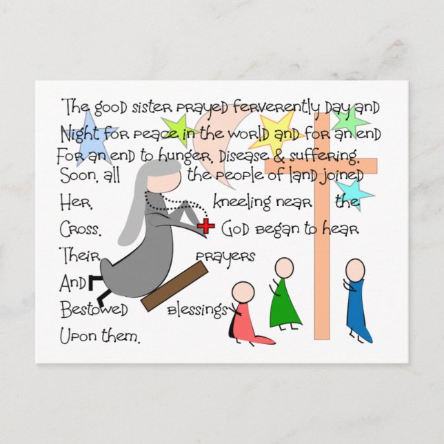 Carte Postale L'histoire de la "religieuse de prière" Cadeaux d' (Devant)