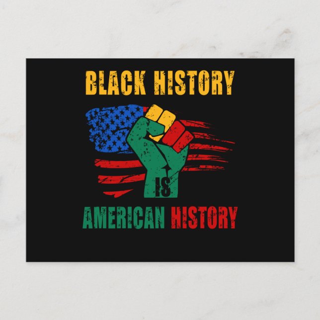 Carte Postale L'histoire noire est le mois de l'histoire américa (Devant)