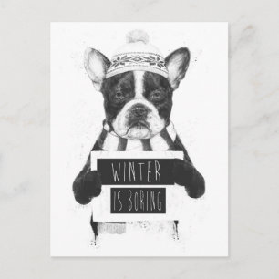 Carte Postale L'hiver est ennuyeux