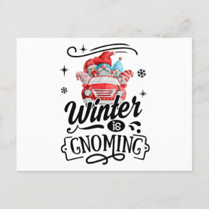 Carte Postale L'hiver est glamour Troll Noël Gnome
