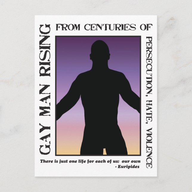 Carte Postale L'homme gay se lève (Devant)