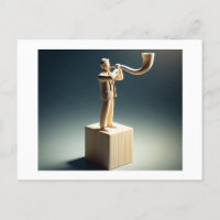 L'homme souffle Shofar semble être taillé dans le