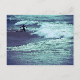 Carte Postale L'homme sur les vagues