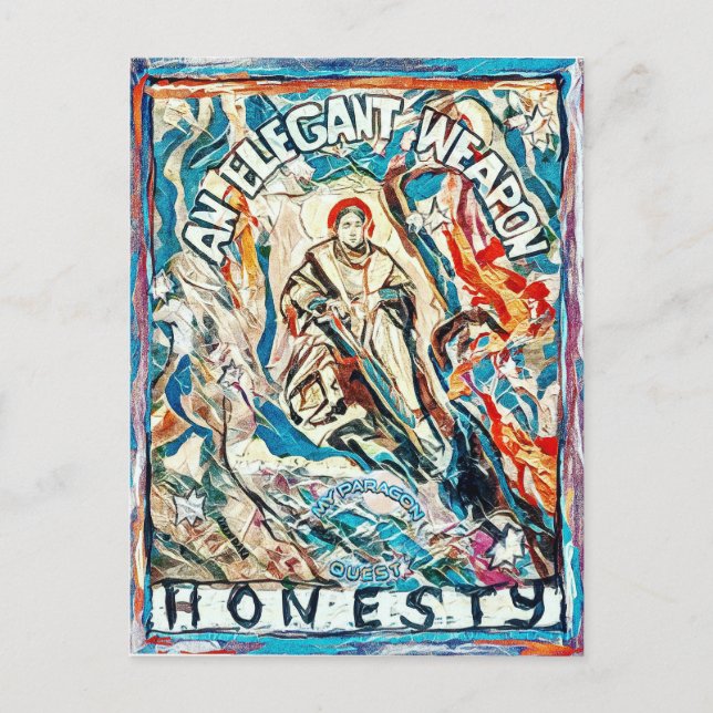 Carte Postale L'honnêteté, une arme élégante pour les temps civi (Devant)