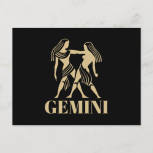 Carte Postale L'horoscope d'astrologie céleste Signe Gémeaux