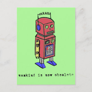 Carte Postale L'humanité est maintenant obsolète