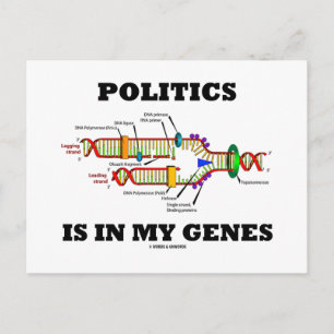 Carte Postale L'humour de l'ADN de la politique est dans mes gèn