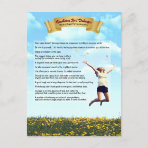 Carte Postale L'humour de Rise Above Life, hope et courage