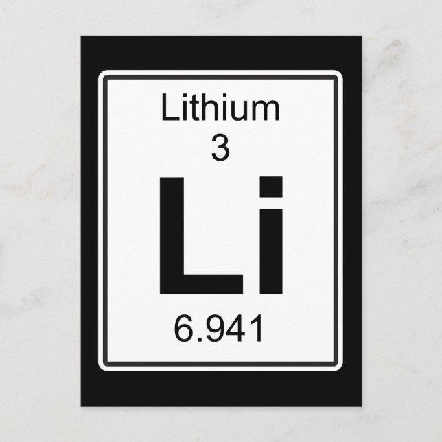 Carte Postale Li - Lithium (Devant)