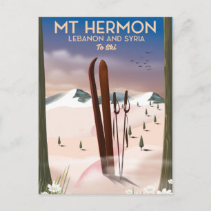 Carte Postale Liban et Syrie Mt Hermon Ski