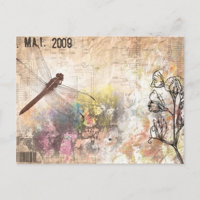 Carte Postale libellule (Devant)