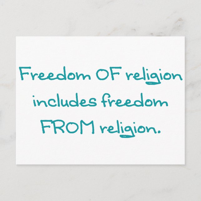 Carte Postale Liberté de religion (Devant)