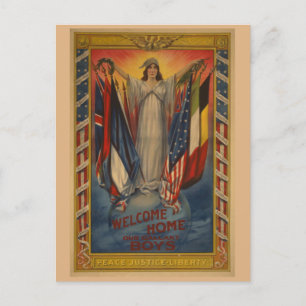 Carte Postale Liberté pour la paix de la Première Guerre mondial