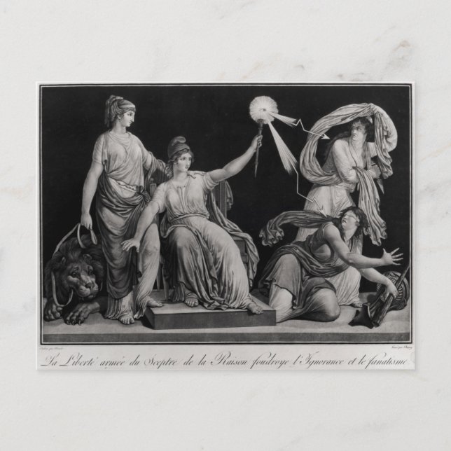 Carte Postale Liberté, vaincre l'ignorance et le fanatisme (Devant)