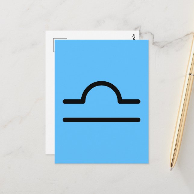 Carte Postale Libra (Devant/Arrière en situation)