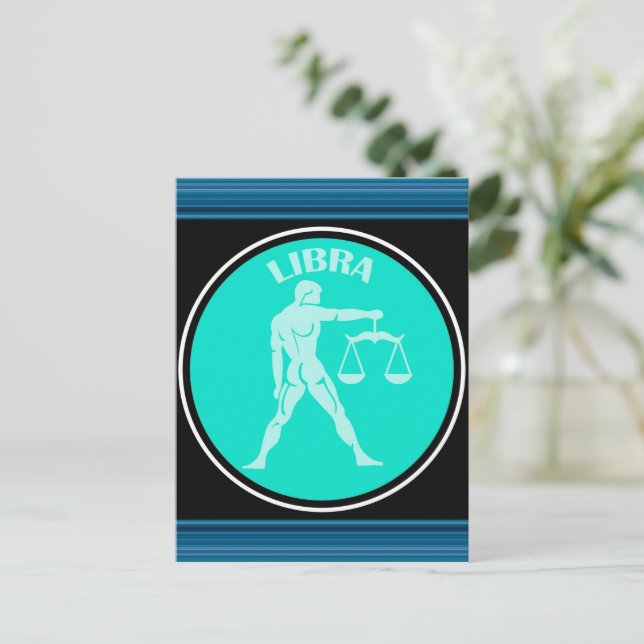 Carte postale Libra (Debout devant)