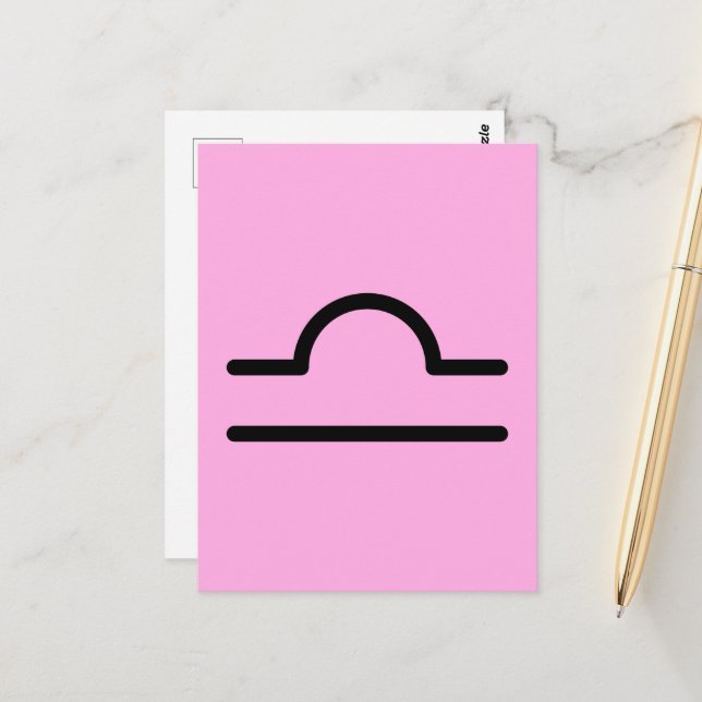 Carte Postale Libra (Devant/Arrière en situation)