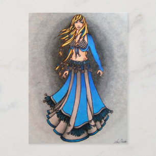 Carte postale Libra Bellydancer