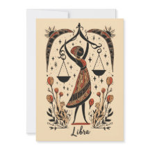 Carte postale - Libra Celestial Zodiac Art
