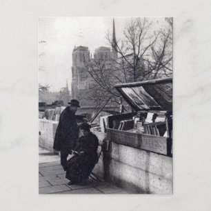 Carte Postale Libraires de livres d'occasion, Notre Dame Paris
