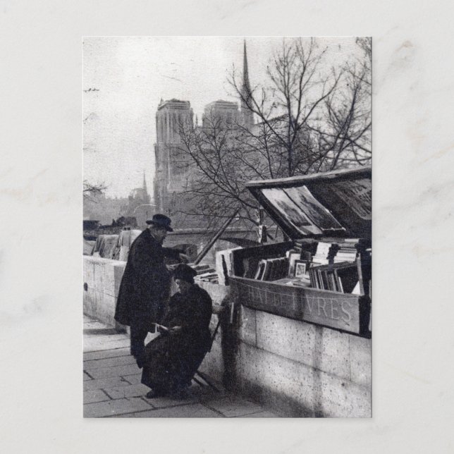 Carte Postale Libraires de livres d'occasion, Notre Dame Paris (Devant)