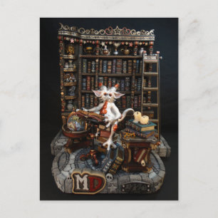 Carte postale Library Dragon