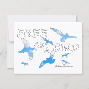 Carte Postale Libre comme un oiseau 2