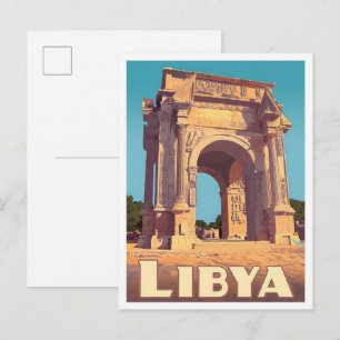 Carte Postale Libya Vintage Travel