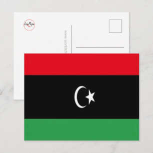 Carte Postale Libye - Drapeau qui flotte -