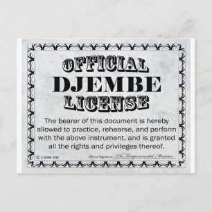 Carte Postale Licence Djembe