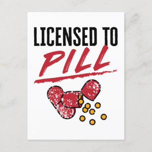 Carte Postale Licence pour la pilule Pharmacien Graduation Grad