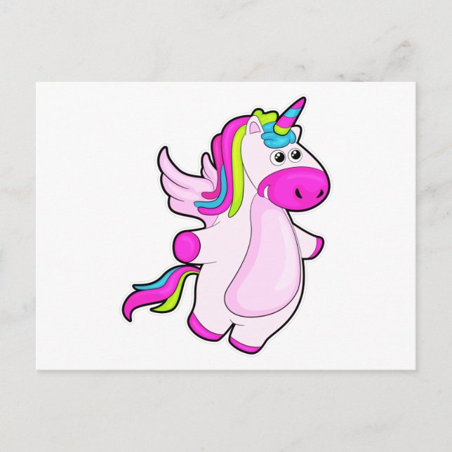 Carte Postale Licorne en vol (Devant)