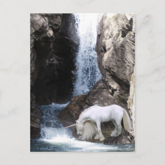 Carte Postale Licorne et cascade