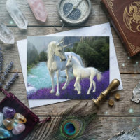 Licorne Mère Enchantée et Poulain Bébé