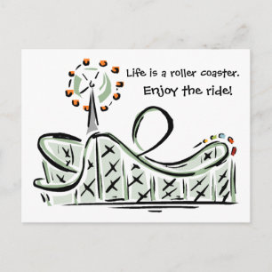 Carte Postale Life Is A Roller Coaster. Enjoy the Ride! Postcard