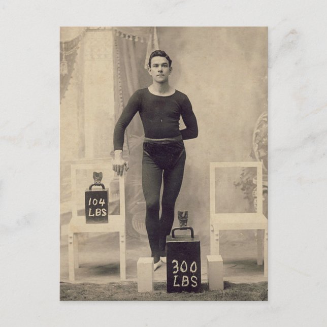 Carte Postale Lifter poids vintage (Devant)