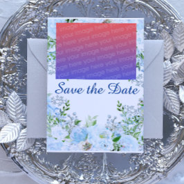 Carte Postale Light blue floral