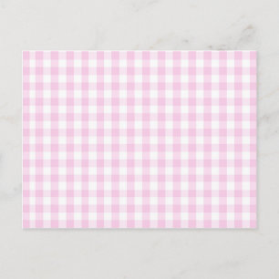 Carte Postale light pink and white gingham pattern preppy girly