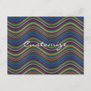 Carte Postale Ligne Abstraite cool de Wavy art Thunder_Cove