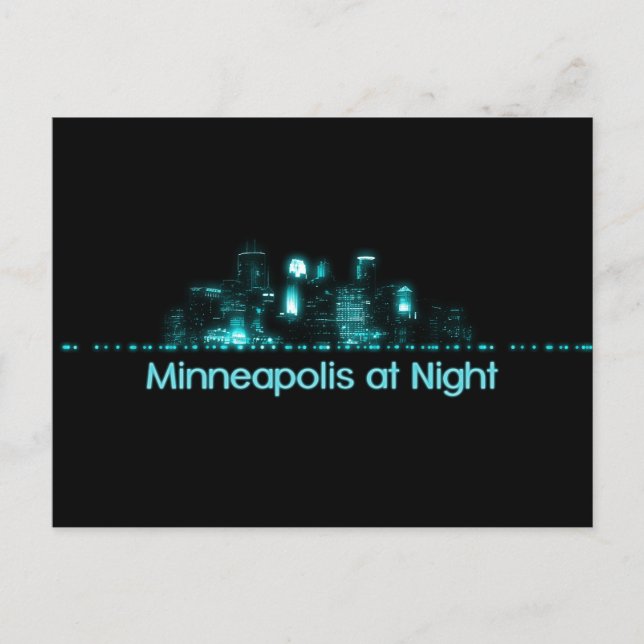 Carte Postale Ligne aérienne de Minneapolis (Devant)