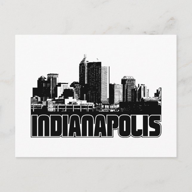 Carte Postale Ligne aérienne d'Indianapolis (Devant)