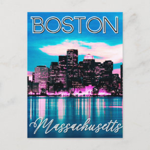 Carte Postale Ligne aérienne du Massachusetts de Boston
